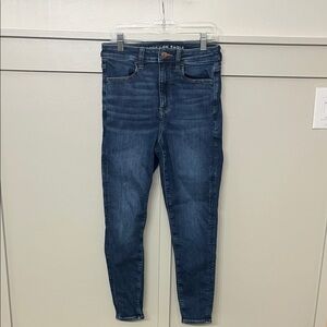 American Eagle Outfitters Women's Dark Blue Skinny Jeans